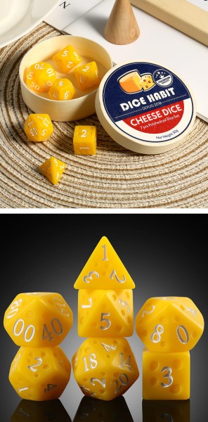 Würfelset: Resin Dice Set (7) Cheese