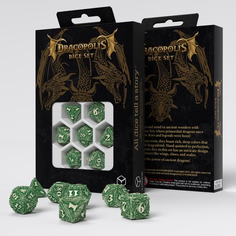 Würfelset: 7 Würfel mehrseitig Dracopolis Dice Set - The Andean Longneck