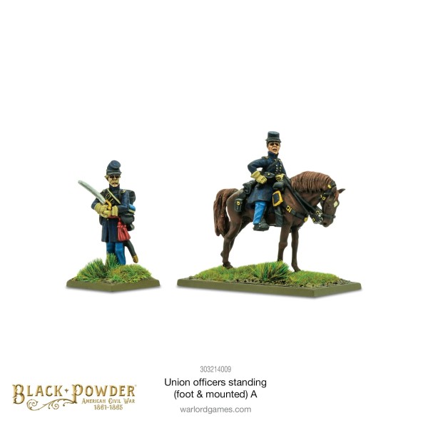 Black Powder ACW Union Officers standing (mounted and foot)