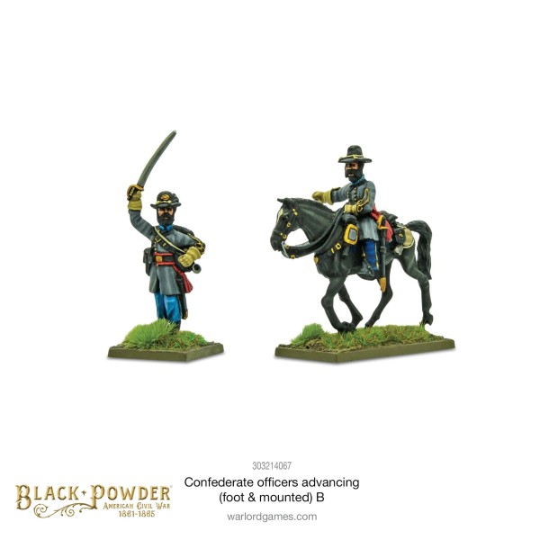 Black Powder ACW Confederate Officers standing (mounted and foot) ALTERNATE